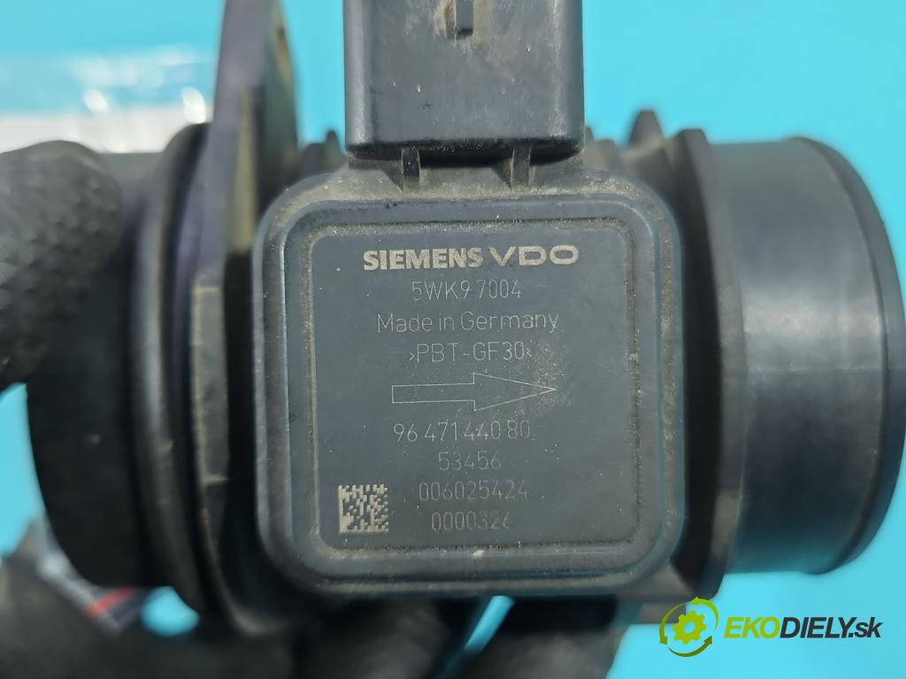 Ford Fiesta Mk6 2002-2008 1.4 tdci 68 hp manual 50 kW 1399 cm3 5- váha vzduchu 5WK97004 (Snímač hmotnosti vzduchu)