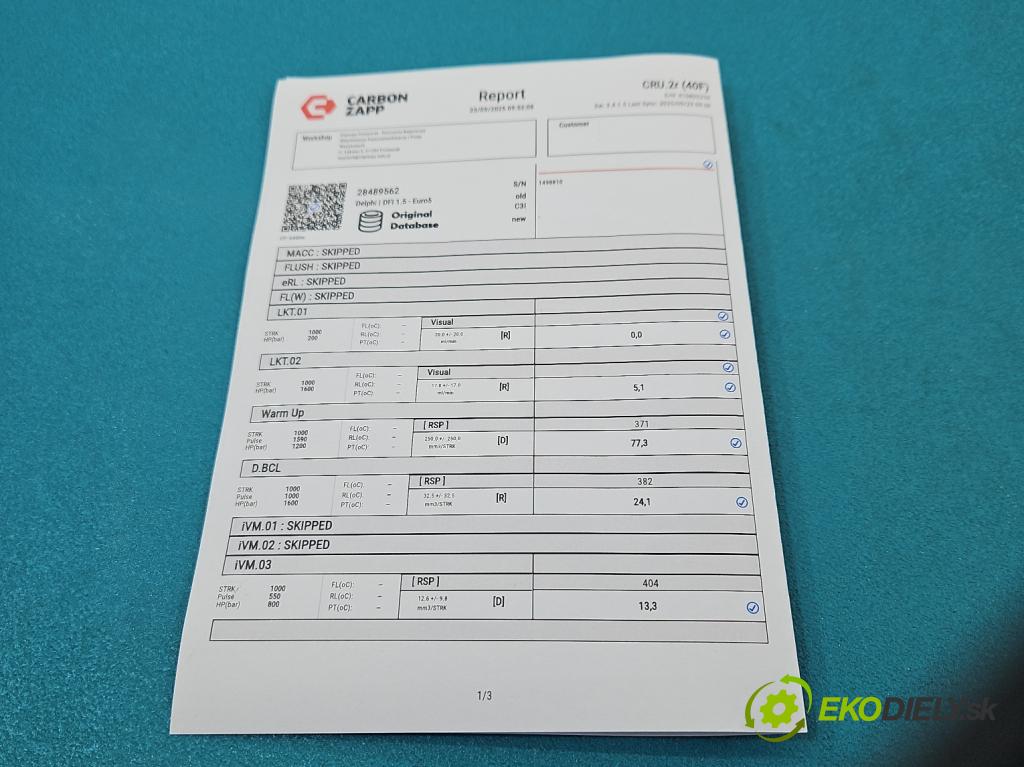 Chevrolet Cruze 2.0 VCDi: 163 HP manual 120 kW 1998 cm3 5- vstrek 28489562 (Vstrekovač paliva)