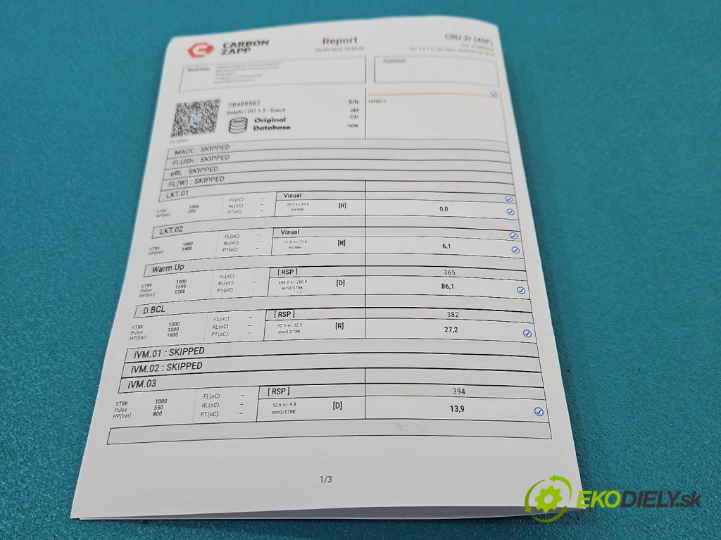 Chevrolet Cruze 2.0 VCDi: 163 HP manual 120 kW 1998 cm3 5- vstrek 28489562 (Vstrekovač paliva)