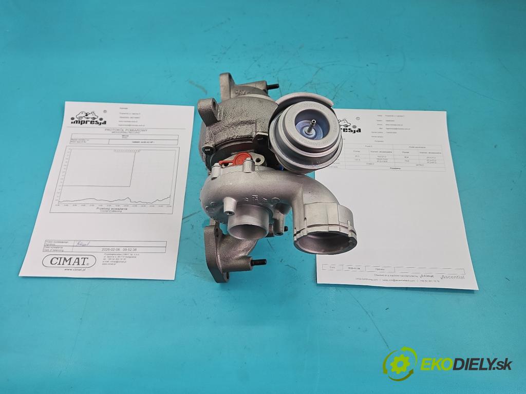 Audi A3 8P 2003-2012 2.0 tdi 140 HP manual 103 kW 1968 cm3 5- turbodúchadlo, turbo repasovaná 724930-6
