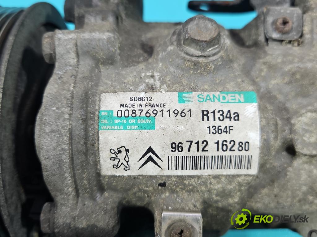 Peugeot 207 1.4 hdi 68 HP manual 50 kW 1398 cm3 3- Kompresor: klimatizácie 9671216280 (Kompresor klimatizácie)