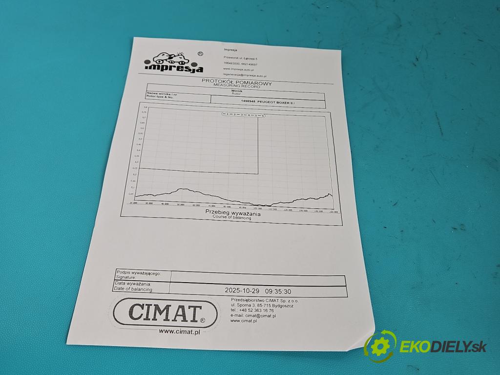 Peugeot Boxer II 2006-2018 2.2 hdi 120 HP manual 88 kW 2198 cm3 5- turbodúchadlo, turbo repasovaná 49131-05212