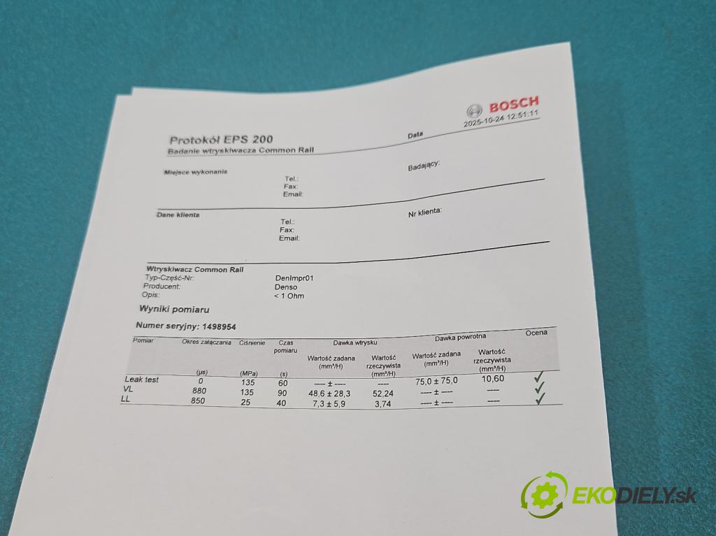 Peugeot Boxer II 2006-2018 2.2 hdi 120 HP manual 88 kW 2198 cm3 5- vstrek 6C1Q-9K546-AC (Vstrekovač paliva)