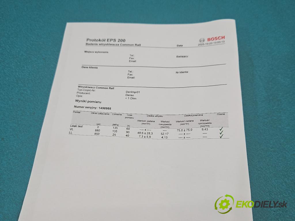 Peugeot Boxer II 2006-2018 2.2 hdi 120 HP manual 88 kW 2198 cm3 5- vstrek 6C1Q-9K546-AC (Vstrekovač paliva)