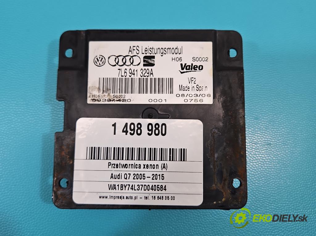 Audi Q7 2005-2015 3.6 V6 FSI 280KM: automatic 206 kW 3562 cm3 5- střídač: xenon 7L6941329A (Riadiaca jednotka xenónu)