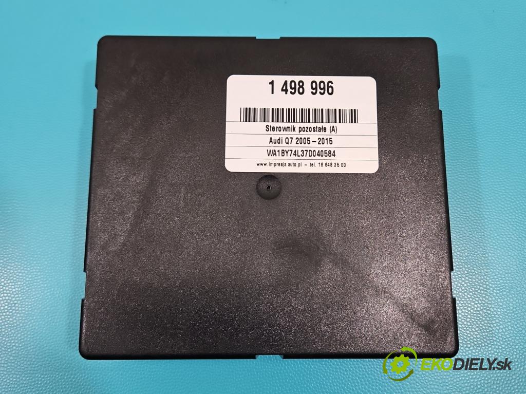 Audi Q7 2005-2015 3.6 V6 FSI 280KM automatic 206 kW 3562 cm3 5- řídící jednotka komfortu 4L0907289A