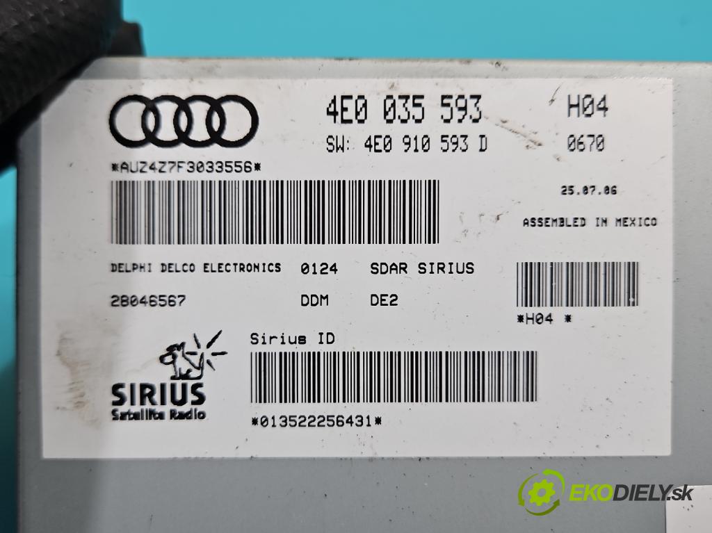 Audi Q7 2005-2015 3.6 V6 FSI 280KM automatic 206 kW 3562 cm3 5- řídící jednotka 4E0035593