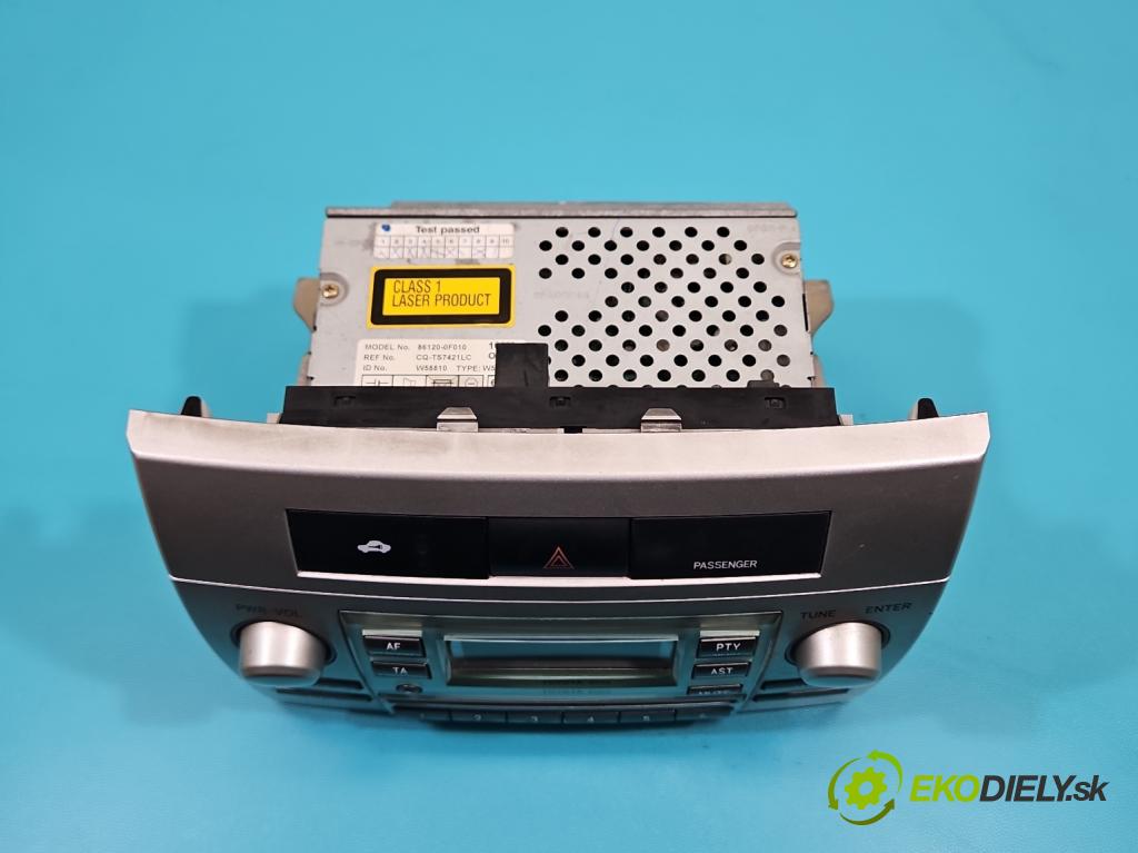 Toyota Corolla Verso II 2004-2009 2.0 D4D 116 HP manual 85 kW 1995 cm3 5- Radio originál 86120-0F010