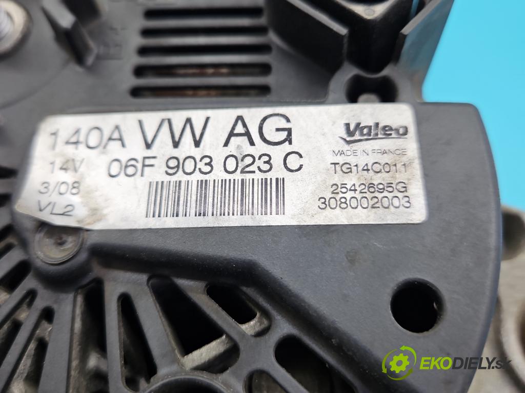 Vw Tiguan I 2007-2016 2.0 TDI 140 HP manual 103 kW 1968 cm3 5- Alternator 06F903023C (Alternátor)
