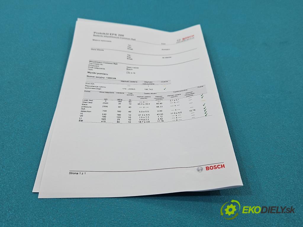 Vw Tiguan I 2007-2016 2.0 TDI 140 HP manual 103 kW 1968 cm3 5- vstrek 0445116030 (Vstrekovač paliva)