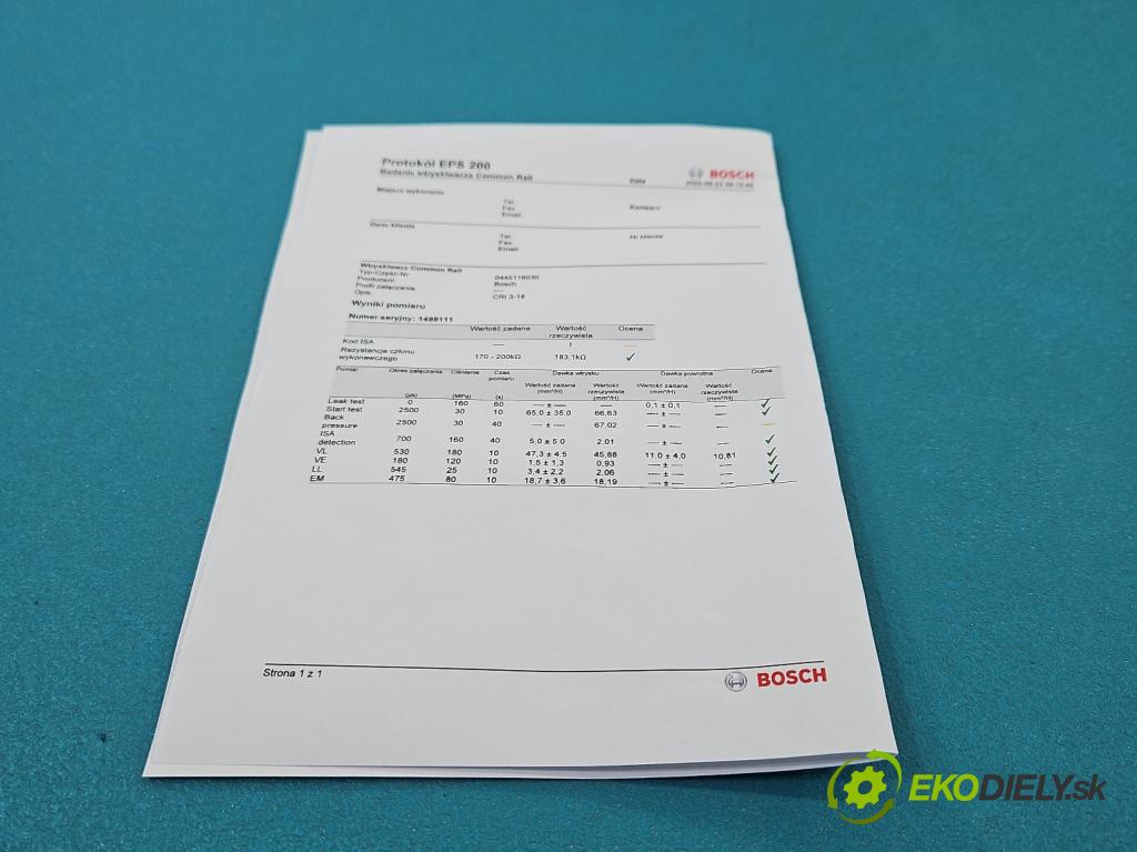 Vw Tiguan I 2007-2016 2.0 TDI 140 HP manual 103 kW 1968 cm3 5- vstrek 0445116030 (Vstrekovač paliva)