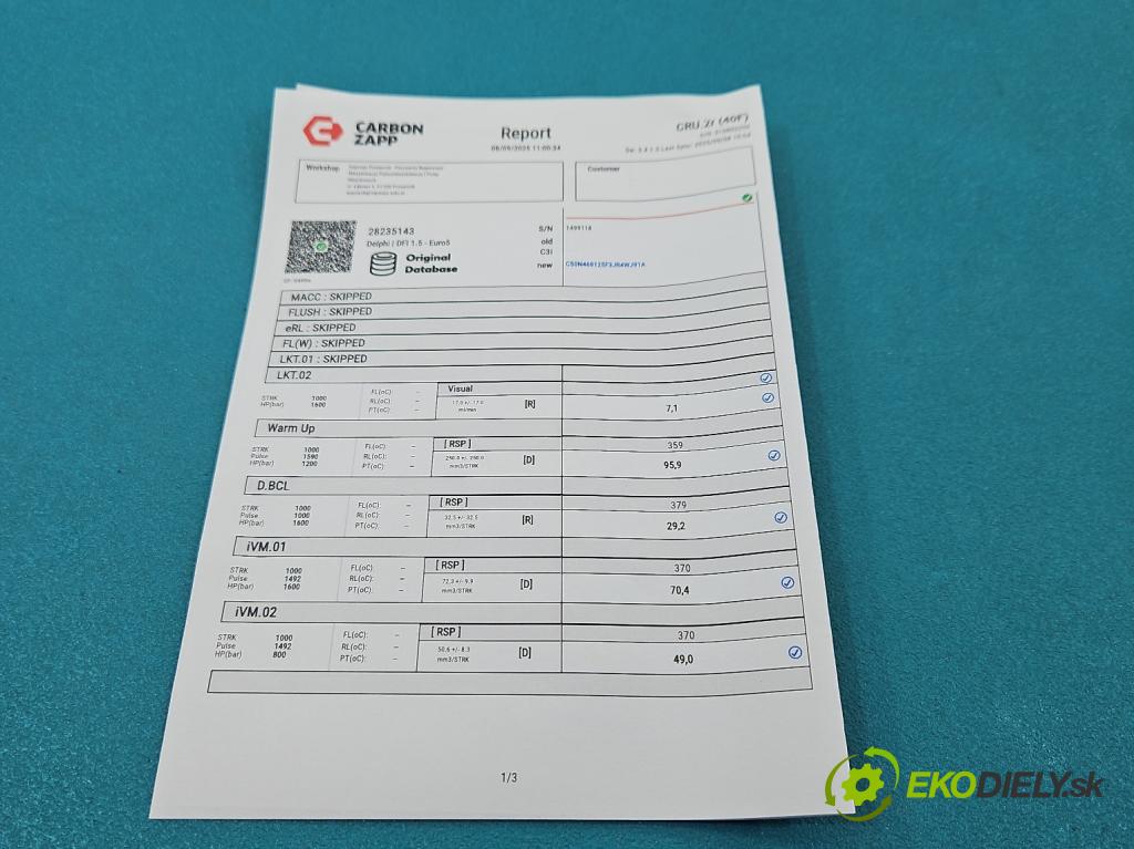 Kia Venga 1.4 crdi 75 HP manual 55 kW 1396 cm3 5- vstrek 28235143 (Vstrekovač paliva)