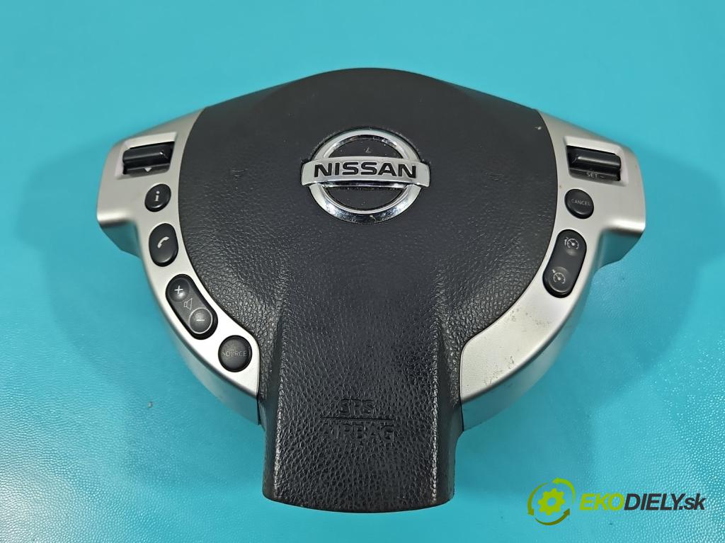 Nissan Qashqai I J10 2006-2013 1.6 dci 131 HP manual 96 kW 1598 cm3 5- airbag vzduch: Řidiči: 98510-BR26D (Airbag)