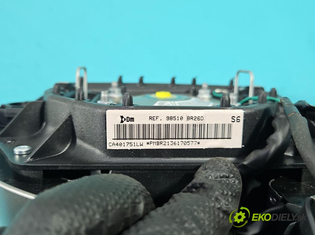 Nissan Qashqai I J10 2006-2013 1.6 dci 131 HP manual 96 kW 1598 cm3 5- airbag vzduch: Řidiči: 98510-BR26D (Airbag)