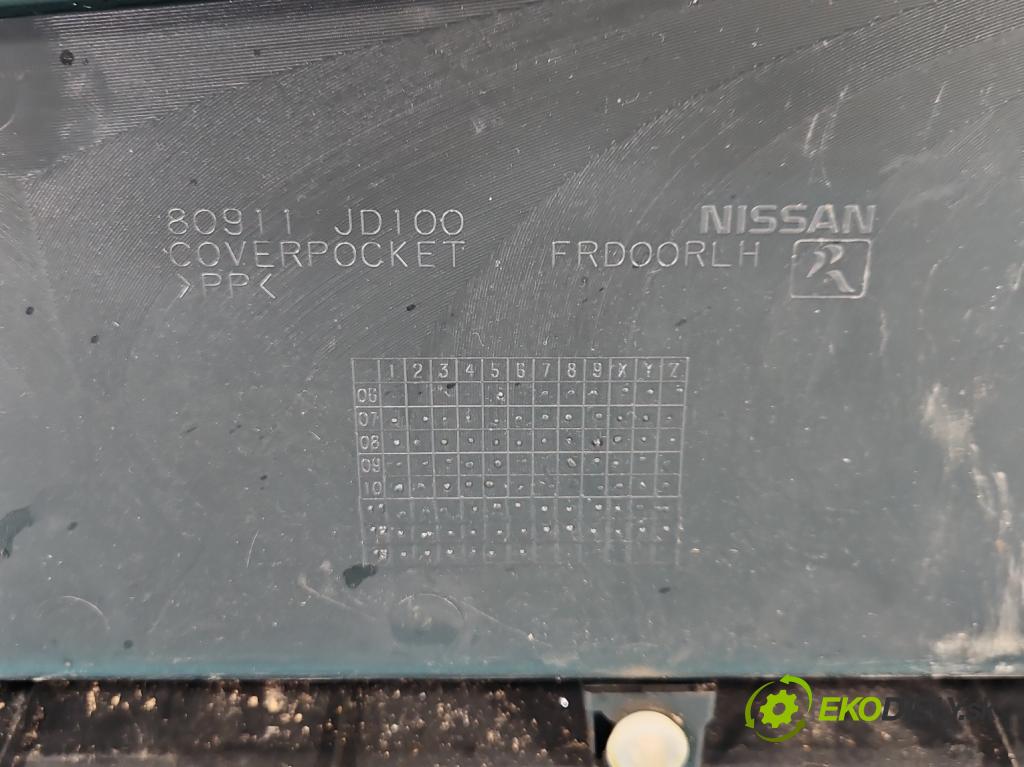 Nissan Qashqai I J10 2006-2013 1.6 dci 131 hp manual 96 kW 1598 cm3 5- Tapacír: dveře přední levé