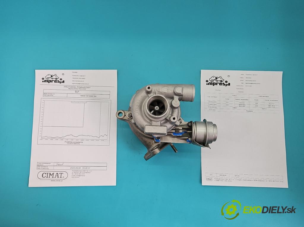 Vw Passat B4 1993-1997 1.9 tdi 110 hp manual 81 kW 1896 cm3 5- Turbodmychadlo repasováno 454161-1
