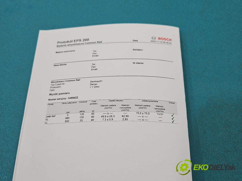 Toyota Corolla Verso II 2004-2009 2.0 D4D 116 HP manual 85 kW 1995 cm3 5- vstrek 23670-0G010 (Vstrekovač paliva)