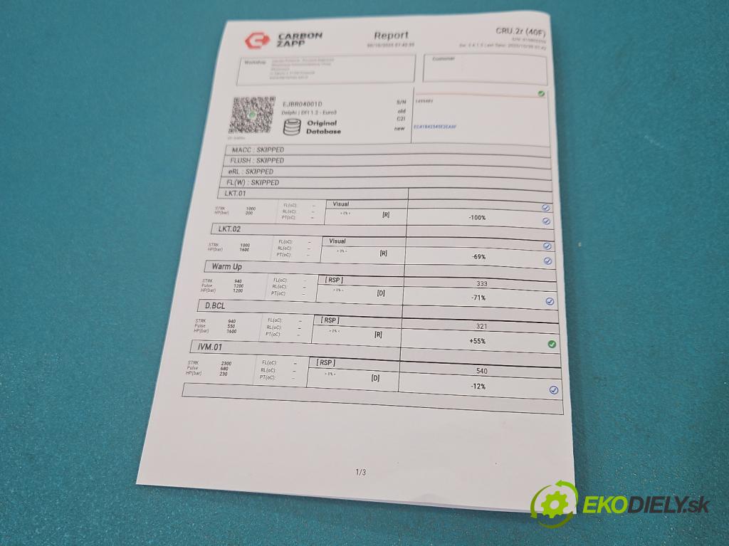 Renault Kangoo I 1998-2008 1.5 dci 65 HP manual 48 kW 1461 cm3 5- vstrek EJBR04001D (Vstrekovač paliva)