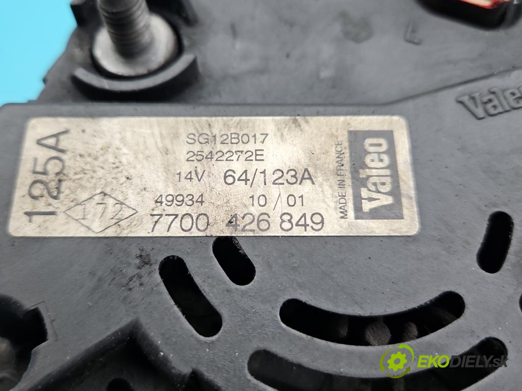 Renault Laguna II 2001-2007 1.8 16V 120 HP manual 88 kW 1783 cm3 5- Alternator 7700426849 (Alternátor)