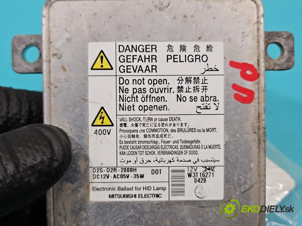 Mitsubishi Outlander II 2006-2013 2.0 DI-D 140 HP manual 103 kW 1968 cm3 5- střídač: xenon W3T16271 (Riadiaca jednotka xenónu)