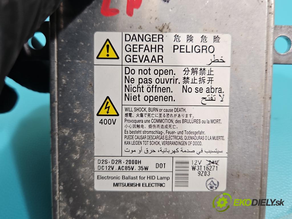 Mitsubishi Outlander II 2006-2013 2.0 DI-D 140 HP manual 103 kW 1968 cm3 5- střídač: xenon W3T16271 (Riadiaca jednotka xenónu)