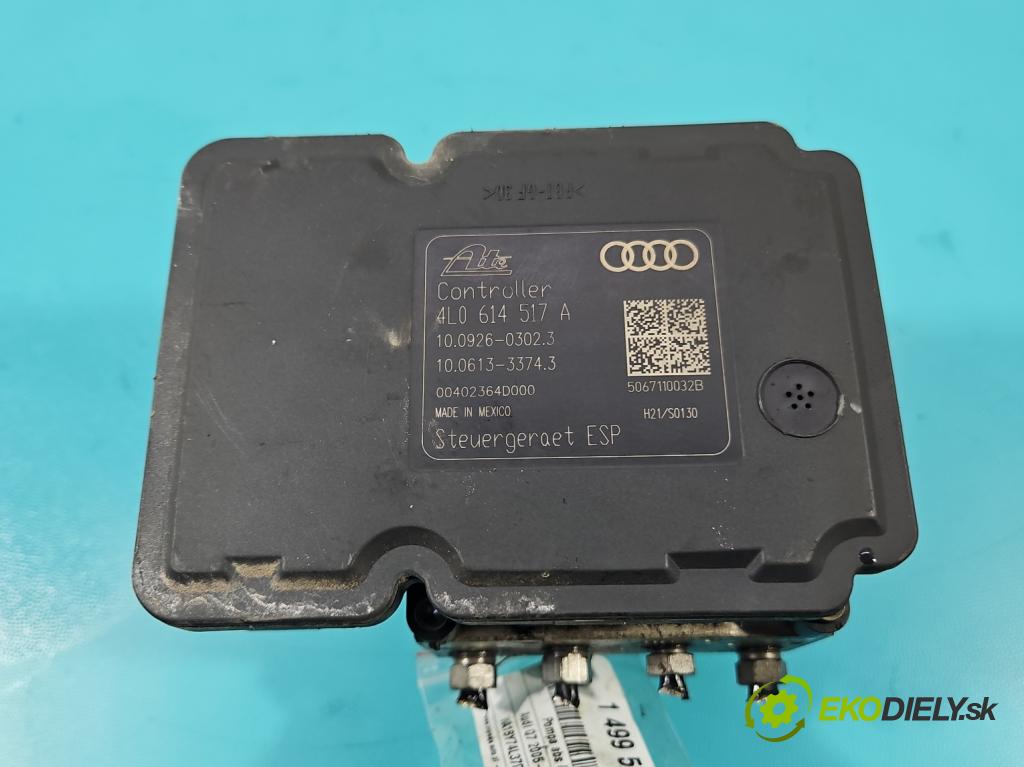 Audi Q7 2005-2015 3.6 V6 FSI 280KM: automatic 206 kW 3562 cm3 5- čerpadlo abs 4L0614517A (Pumpa ABS)