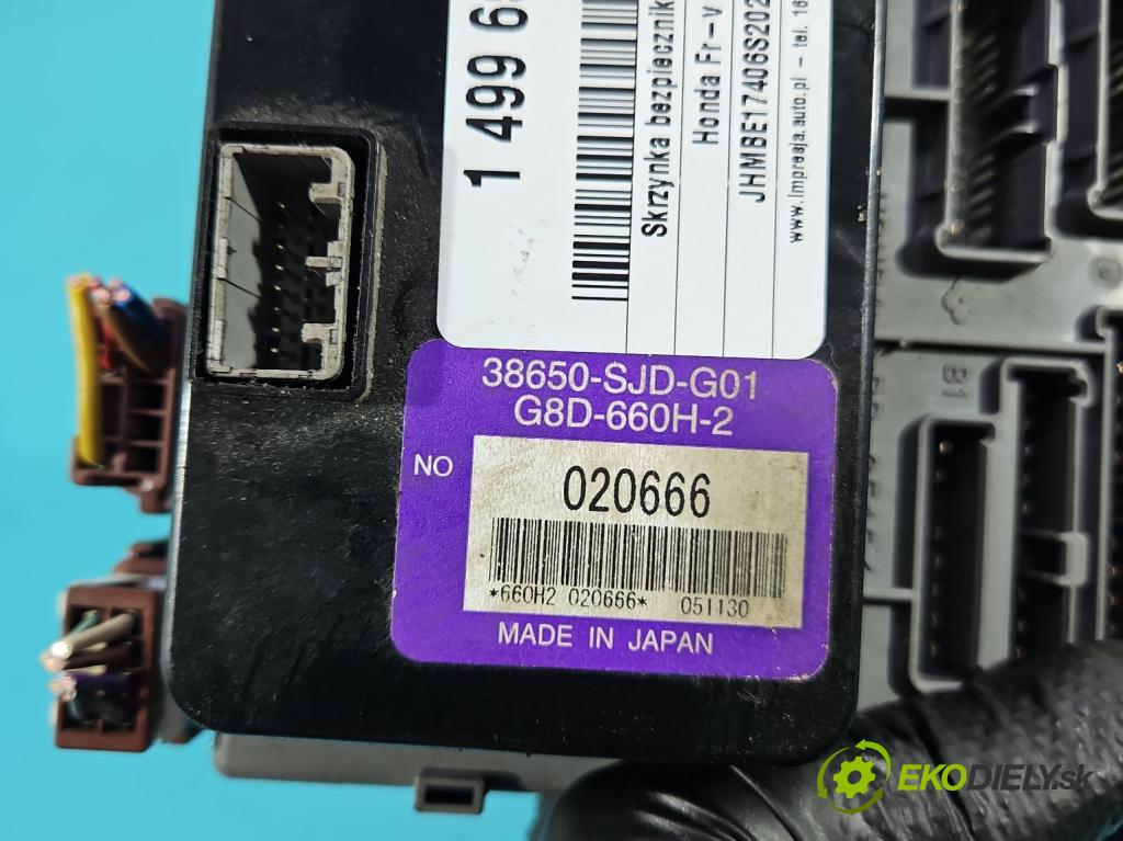 Honda Fr-v 1.7 16V 125 hp manual 92 kW 1668 cm3 5- skříňka pojistková 38650-SJD-G01 (Pojistková skříňka)