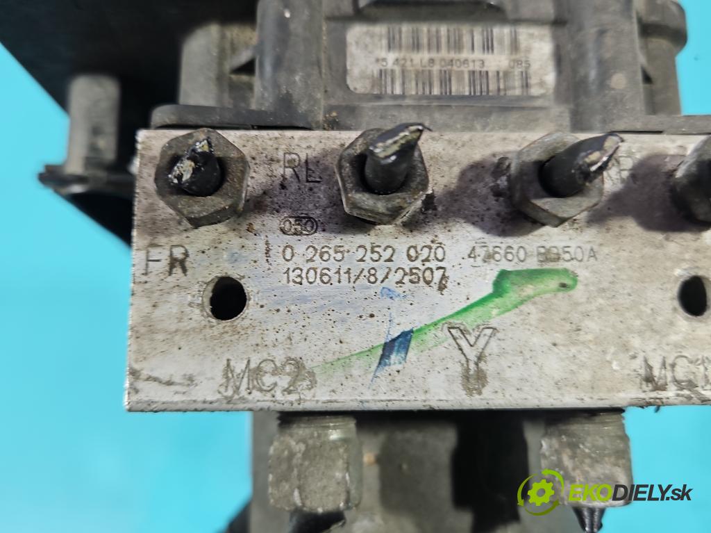 Nissan Qashqai I J10 2006-2013 1.6 dci 131 HP manual 96 kW 1598 cm3 5- čerpadlo abs 0265252020 (Pumpa ABS)