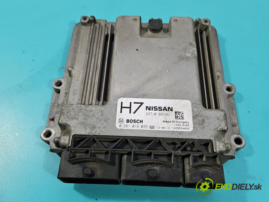 Nissan Qashqai I J10 2006-2013 1.6 dci 131 hp manual 96 kW 1598 cm3 5- řídící jednotka motoru 0281019035