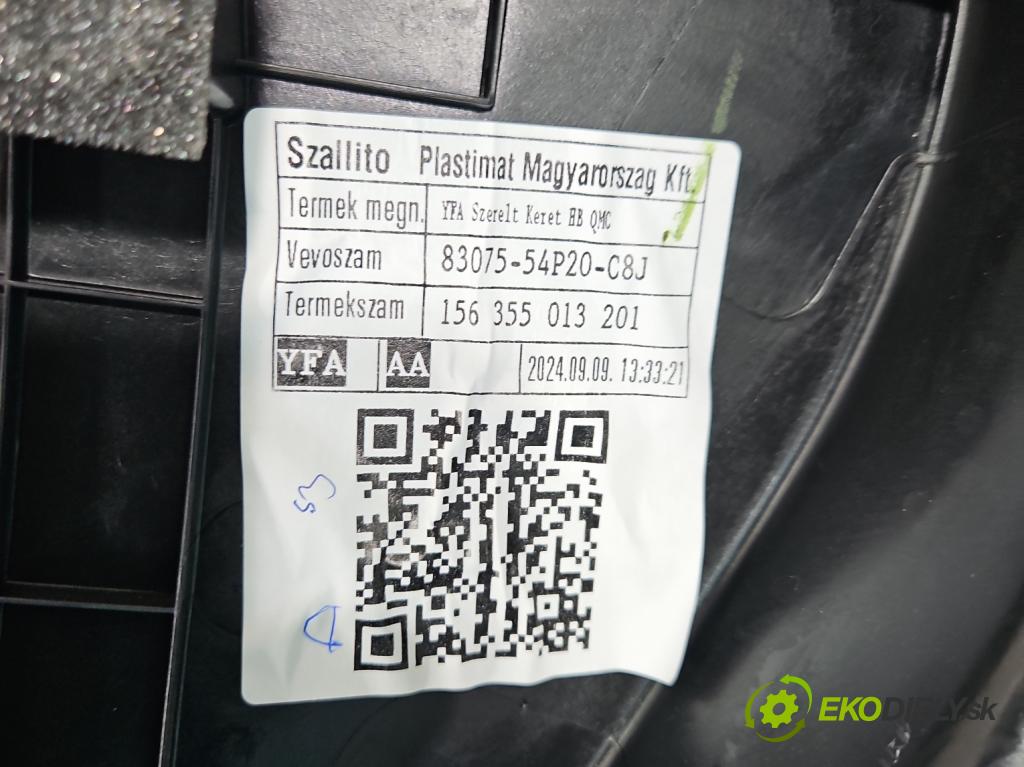 Suzuki Vitara II 2015- 1.5 16V 102 hp automatic 75 kW 1462 cm3 5- Tapacír: dveře zadní levé 83075-54P20-C8J