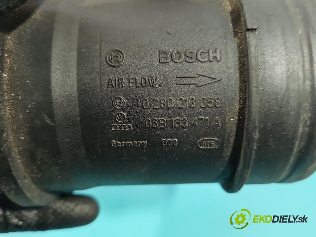 Audi A4 B6 2000-2004 2.0 20V 131 hp manual 96 kW 1984 cm3 4- váha vzduchu 0280218058 (Snímač hmotnosti vzduchu)