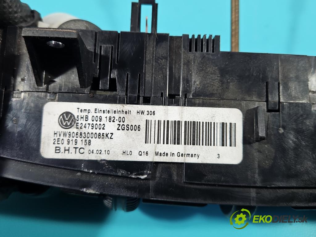 Vw Crafter 2006-2016 2.5 tdi 136 HP manual 100 kW 2461 cm3 5- panel kúrenia 2E0919158