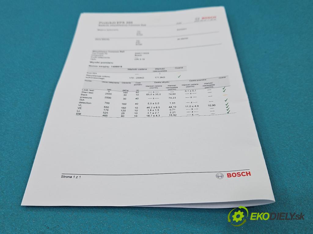 Vw Crafter 2006-2016 2.5 tdi 136 HP manual 100 kW 2461 cm3 5- vstrek 0445115029 (Vstrekovač paliva)