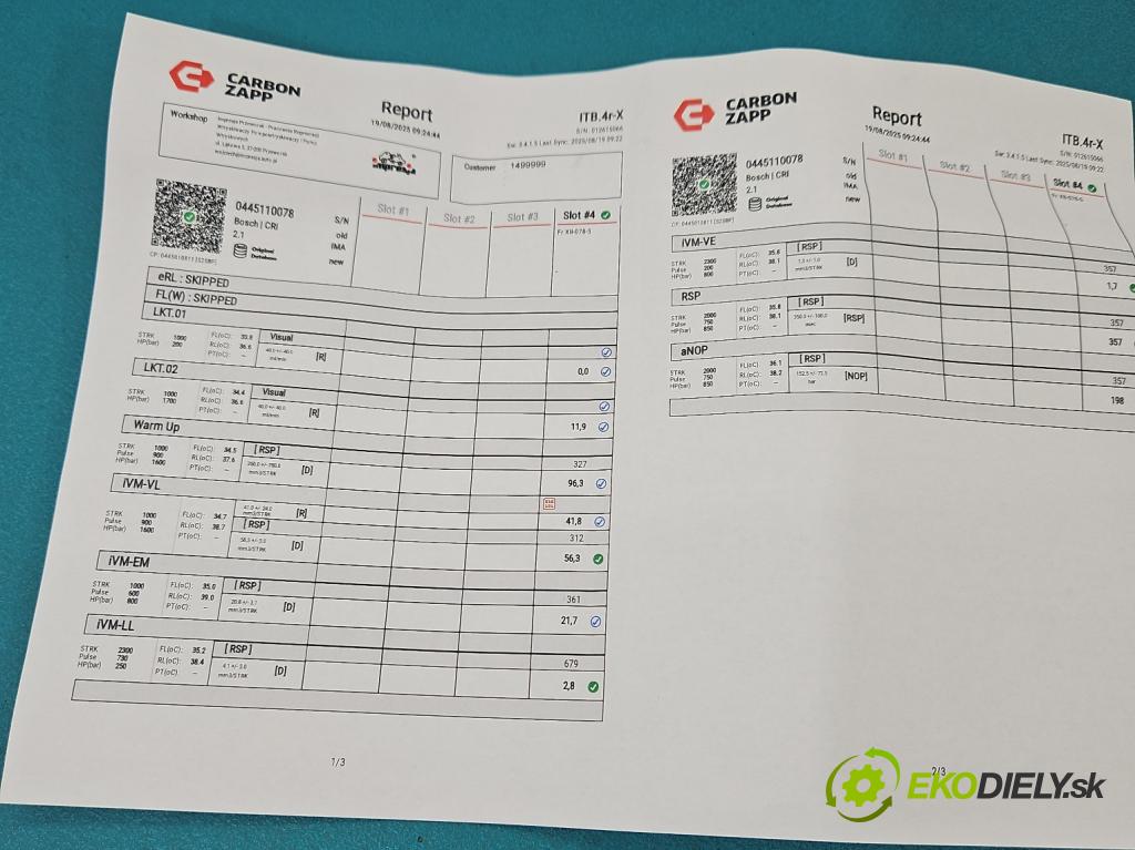 Volvo S60 I 2000-2010 2.4 D5 163 HP manual 120 kW 2401 cm3 4- vstrek 0445110078 (Vstrekovač paliva)
