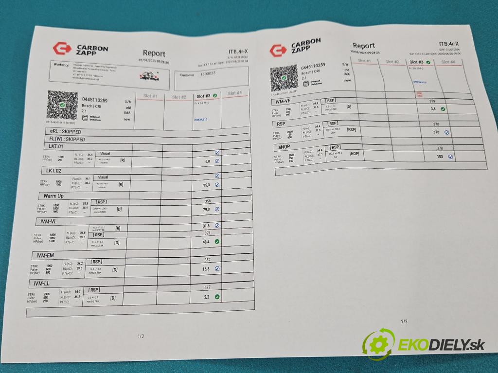 Volvo V50 1.6 D 109 HP manual 80 kW 1560 cm3 5- vstrek 0445110259 (Vstrekovač paliva)