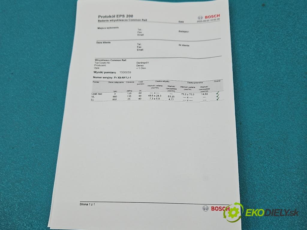 Mazda 5  2005-2010 2.0 citd 110 HP manual 81 kW 1998 cm3 5- vstrek RF7J (Vstrekovač paliva)