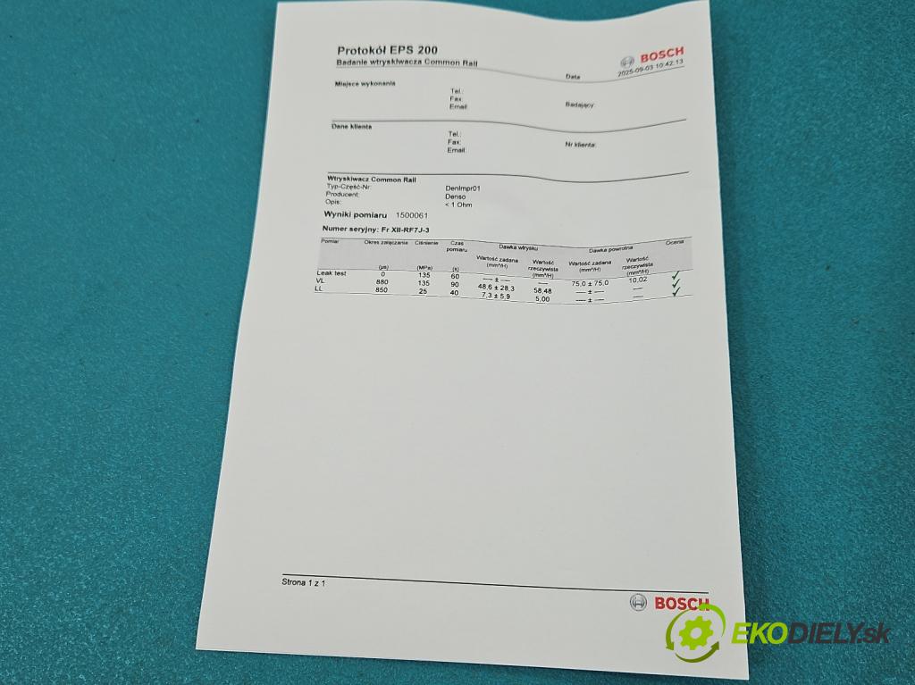 Mazda 5  2005-2010 2.0 citd 110 HP manual 81 kW 1998 cm3 5- vstrek RF7J (Vstrekovač paliva)