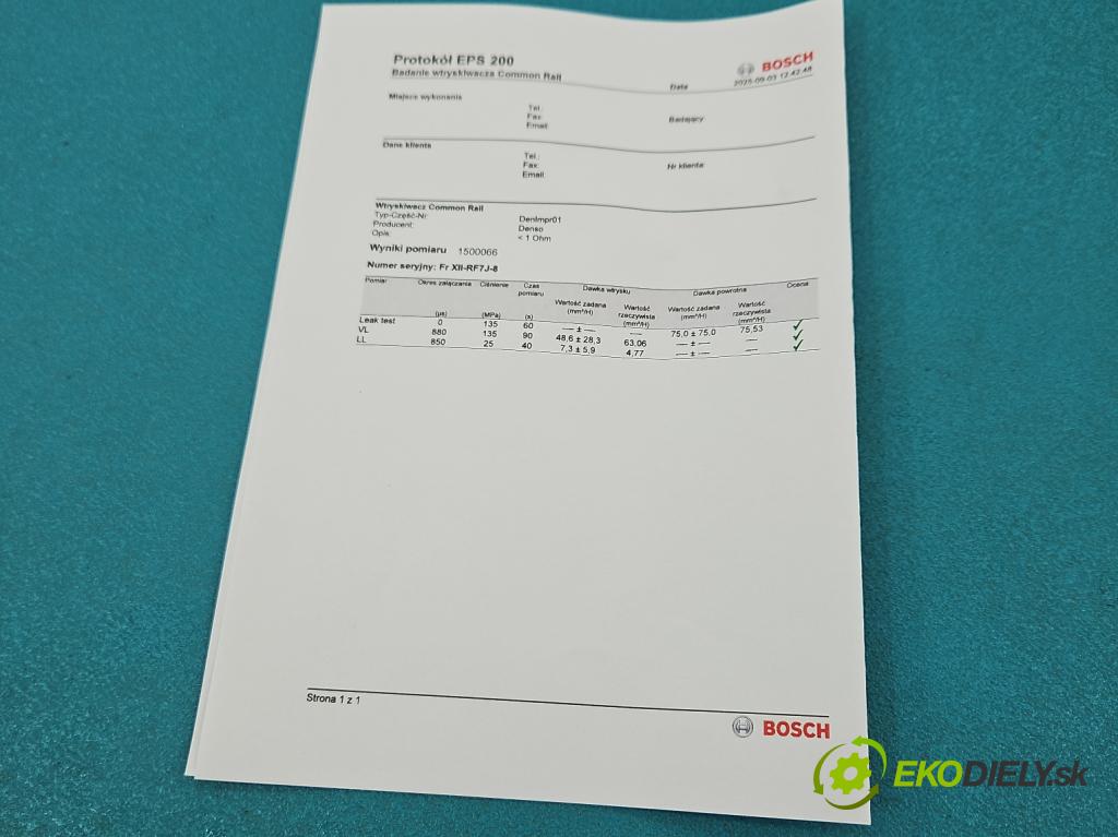 Mazda 5  2005-2010 2.0 citd 110 HP manual 81 kW 1998 cm3 5- vstrek RF7J (Vstrekovač paliva)