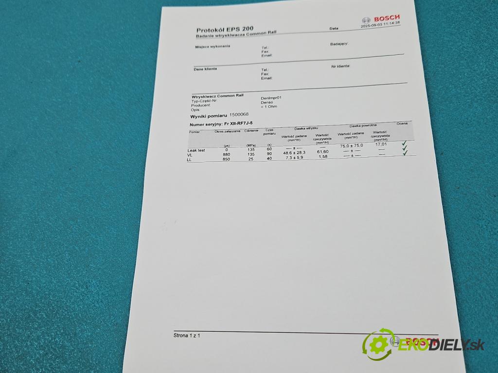 Mazda 5  2005-2010 2.0 citd 110 HP manual 81 kW 1998 cm3 5- vstrek RF7J (Vstrekovač paliva)