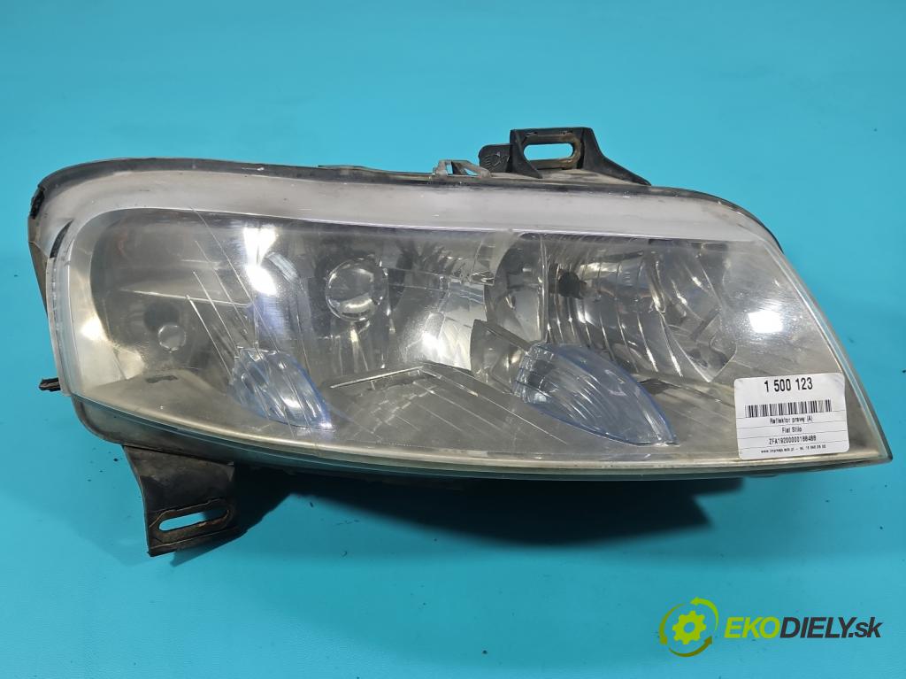 Fiat Stilo 1.6 16V 103 HP manual 76 kW 1596 cm3 5- Reflektor: pravý  (Svetlo predné pravé)