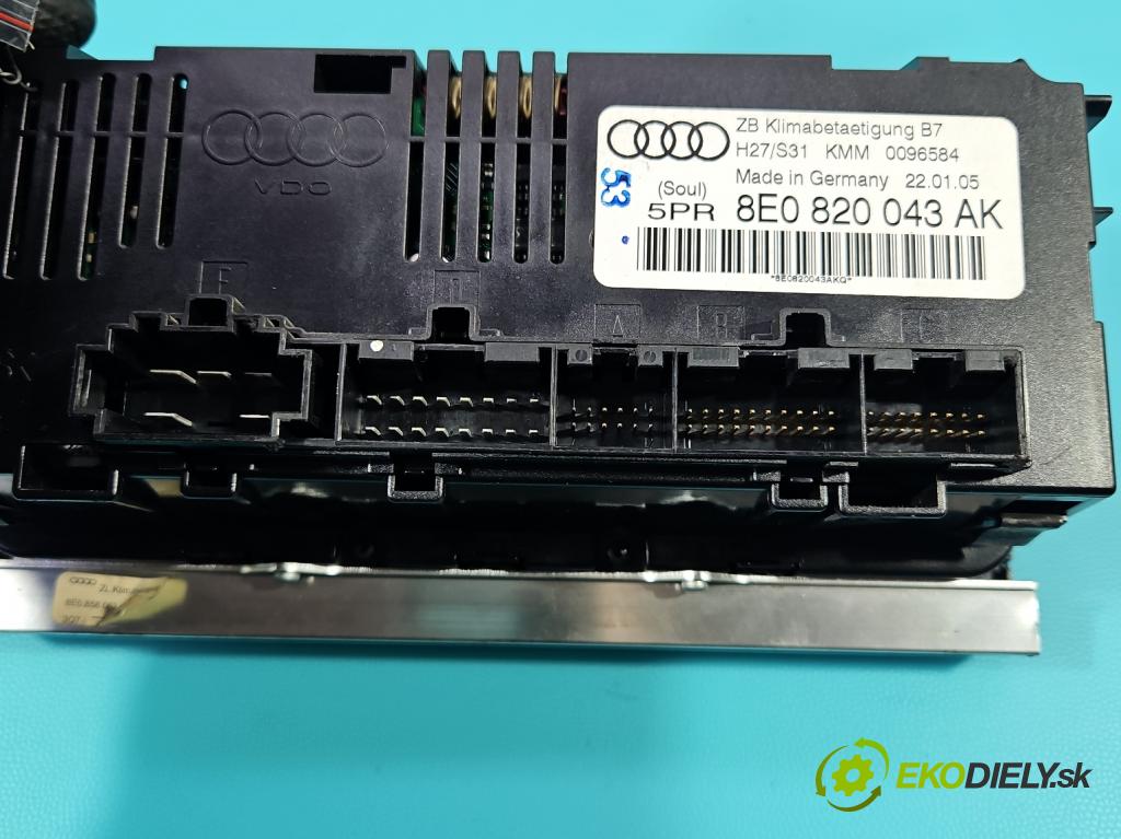 Audi A4 B7 2004-2008 2.0 tdi 140 HP manual 103 kW 1968 cm3 5- panel kúrenia 8E0820043AK
