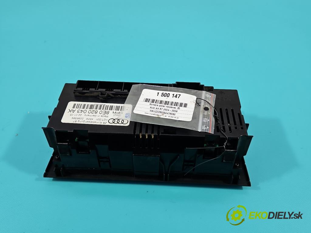 Audi A4 B7 2004-2008 2.0 tdi 140 HP manual 103 kW 1968 cm3 5- panel kúrenia 8E0820043AK
