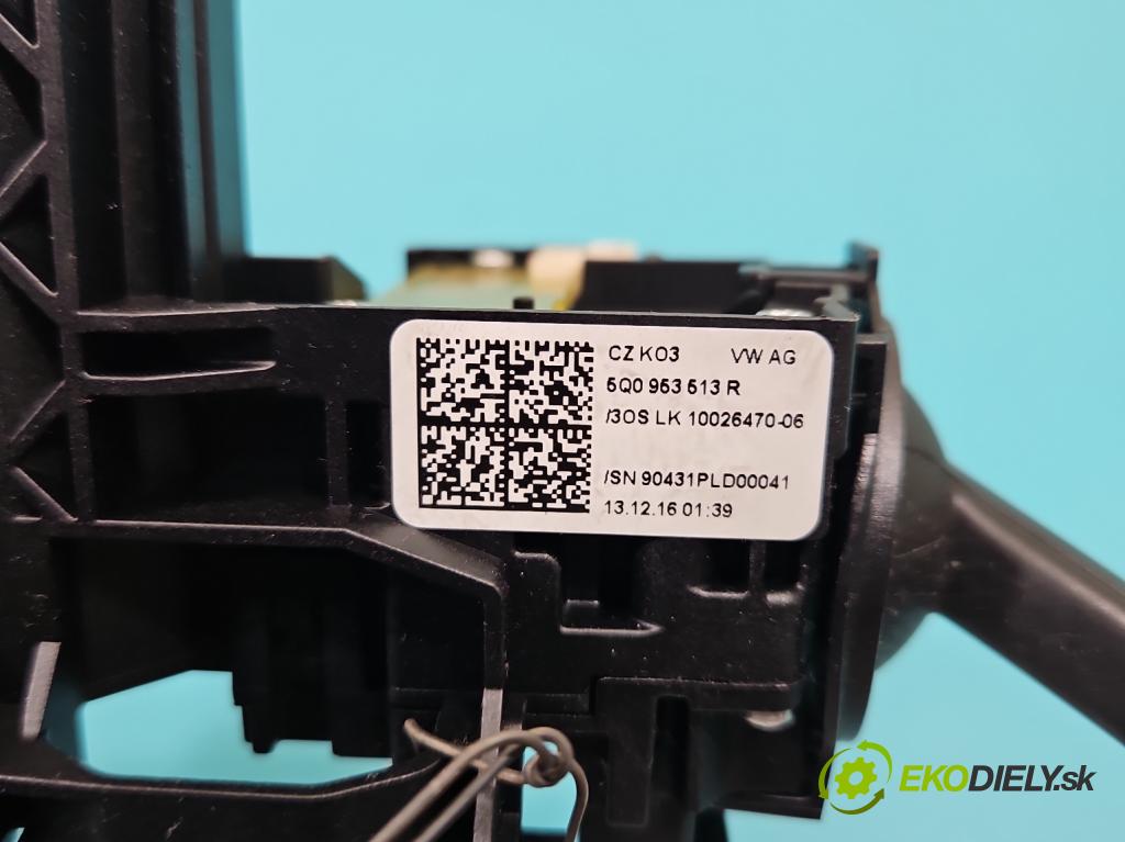 Skoda Octavia III 2013- 2.0 tdi 150 HP manual 110 kW 1968 cm3 5- prepínač komplex: 5Q0953507GD (Prepínacie páčky pod volantom)