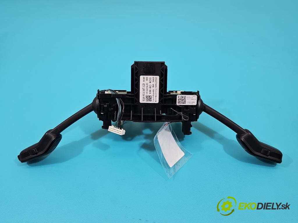 Skoda Octavia III 2013- 2.0 tdi 150 HP manual 110 kW 1968 cm3 5- prepínač komplex: 5Q0953507GD (Prepínacie páčky pod volantom)