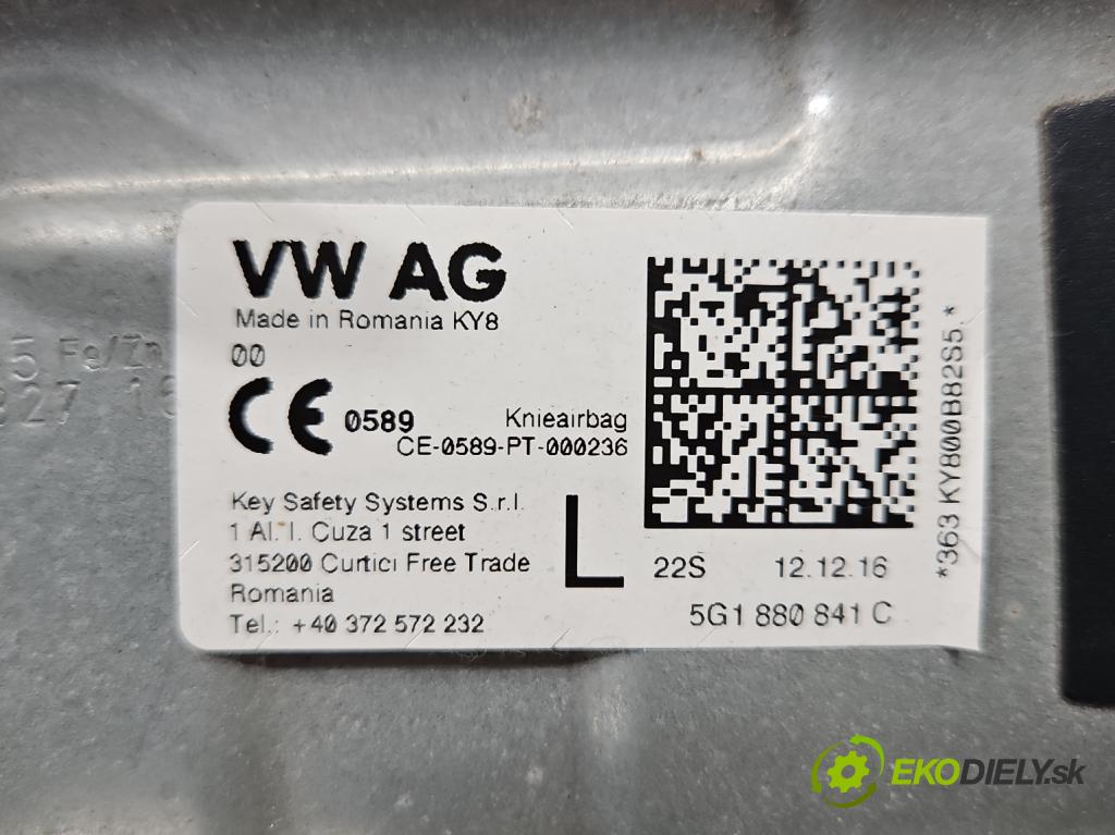 Skoda Octavia III 2013- 2.0 tdi 150 hp manual 110 kW 1968 cm3 5- Polštář: vzduch: 5G1880841C
