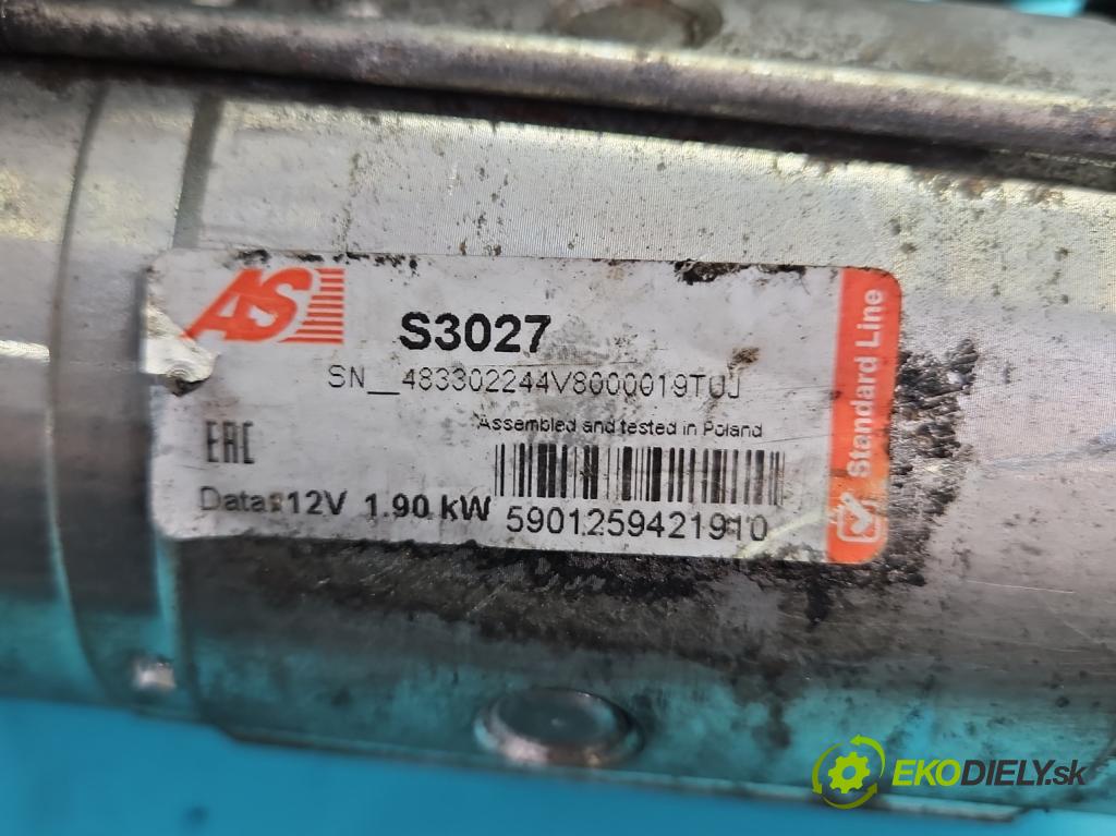 Peugeot 407 2.0 hdi 136 HP manual 100 kW 1997 cm3 5- štartér (Štartér)