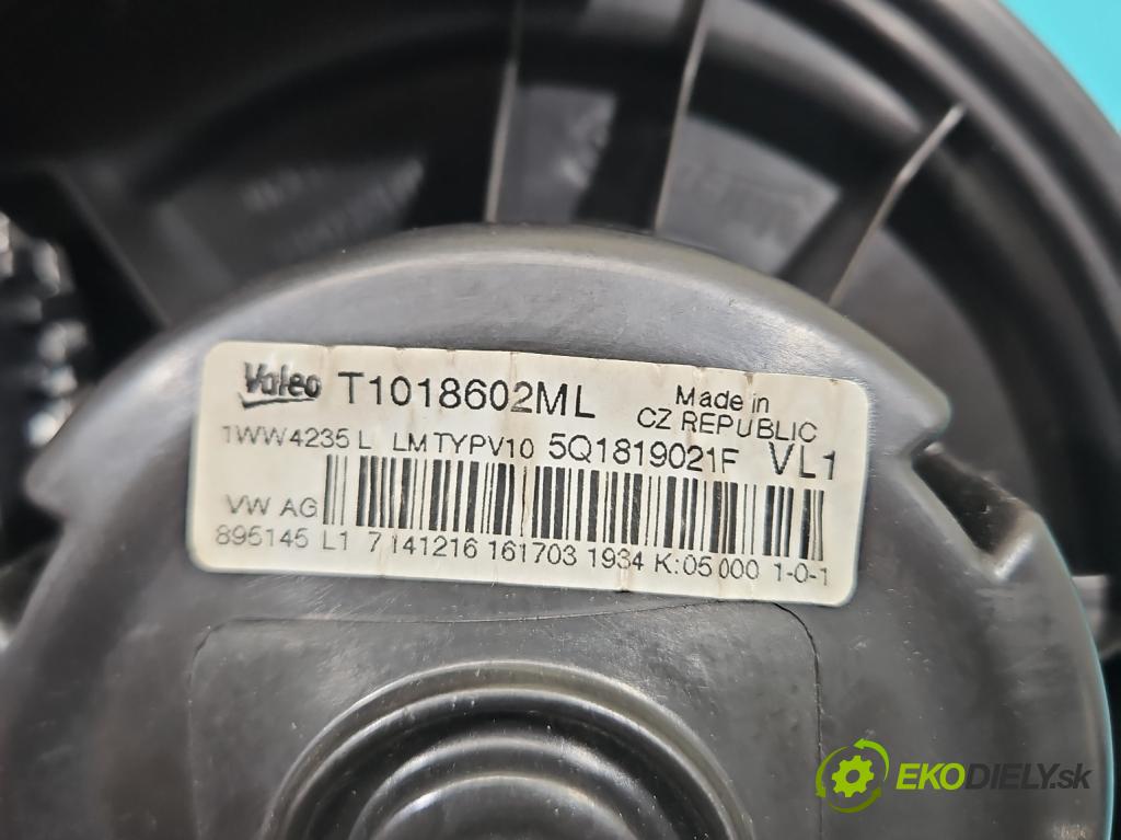 Skoda Octavia III 2013- 2.0 tdi 150 hp manual 110 kW 1968 cm3 5- ventilátor vzduchu 5Q1819021F