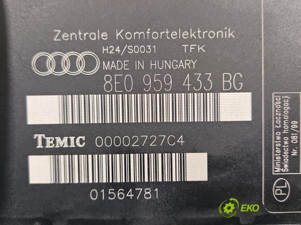 Audi A4 B7 2004-2008 2.0 tdi 140 hp manual 103 kW 1968 cm3 5- řídící jednotka komfortu 8E0959433BG