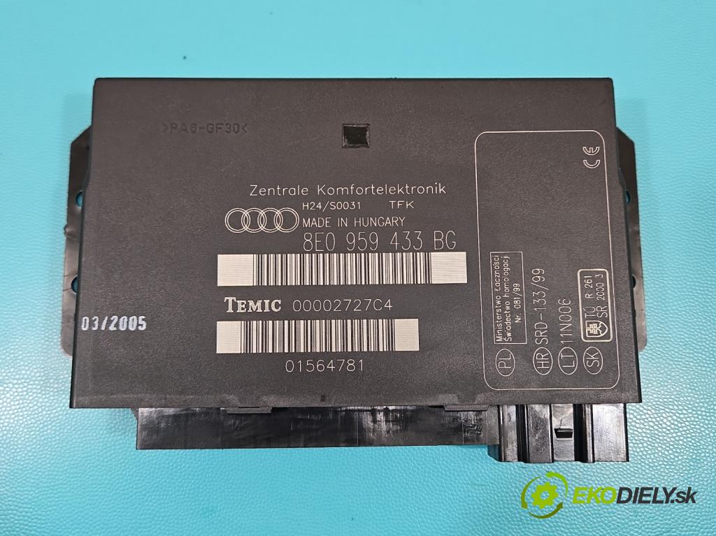 Audi A4 B7 2004-2008 2.0 tdi 140 hp manual 103 kW 1968 cm3 5- řídící jednotka komfortu 8E0959433BG