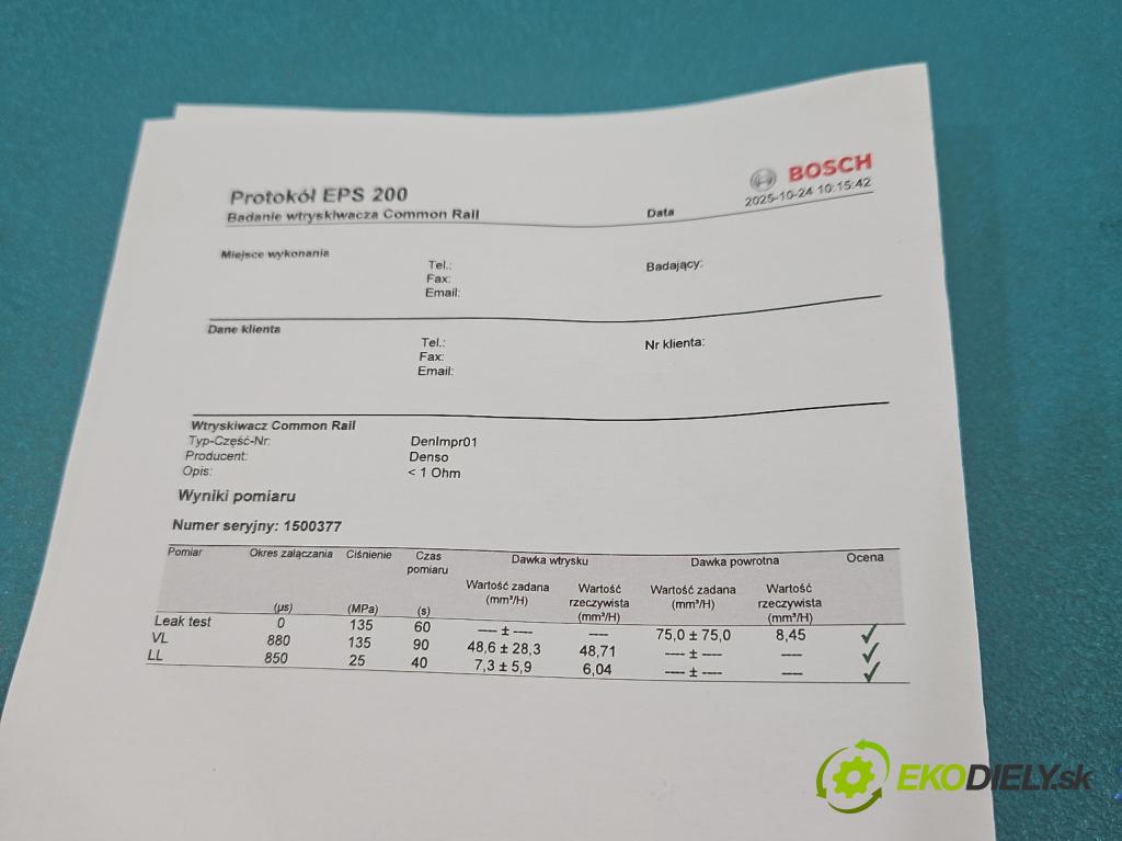 Fiat Ducato III 2006-2014 2.2 jtd 101 HP manual 74 kW 2198 cm3 5- vstrek 6C1Q-9K546-AC (Vstrekovač paliva)